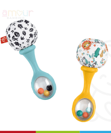 Pack de dos sonajeros con estampados diferentes Fisher-Price
