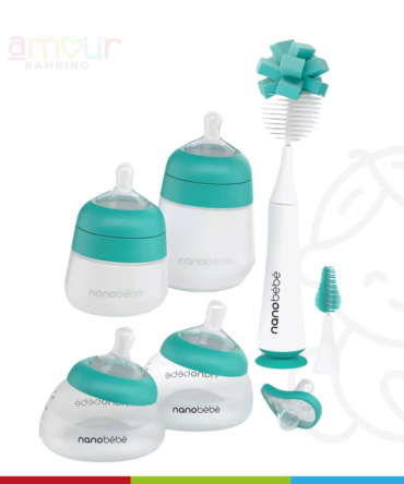 Set De Alimentación Nanobebé Early Essentials 7pz Verde Liso
