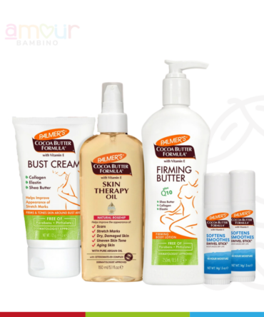 Palmer's Kit de Recuperación de Embarazo de Manteca de Cacao Reafirmante Postnatal, Estrías y Cicatrices.